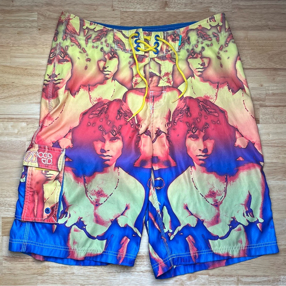 Vintage THE DOORS Dragonfly Swim Suit Surf Board Shorts Trunks 33